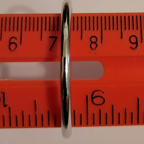 **SOLD**10k Solid White Gold Round Hoop Earrings Lever Backs ≈1 1/2", 2mm,≈1.58g - Picture 5 of 6